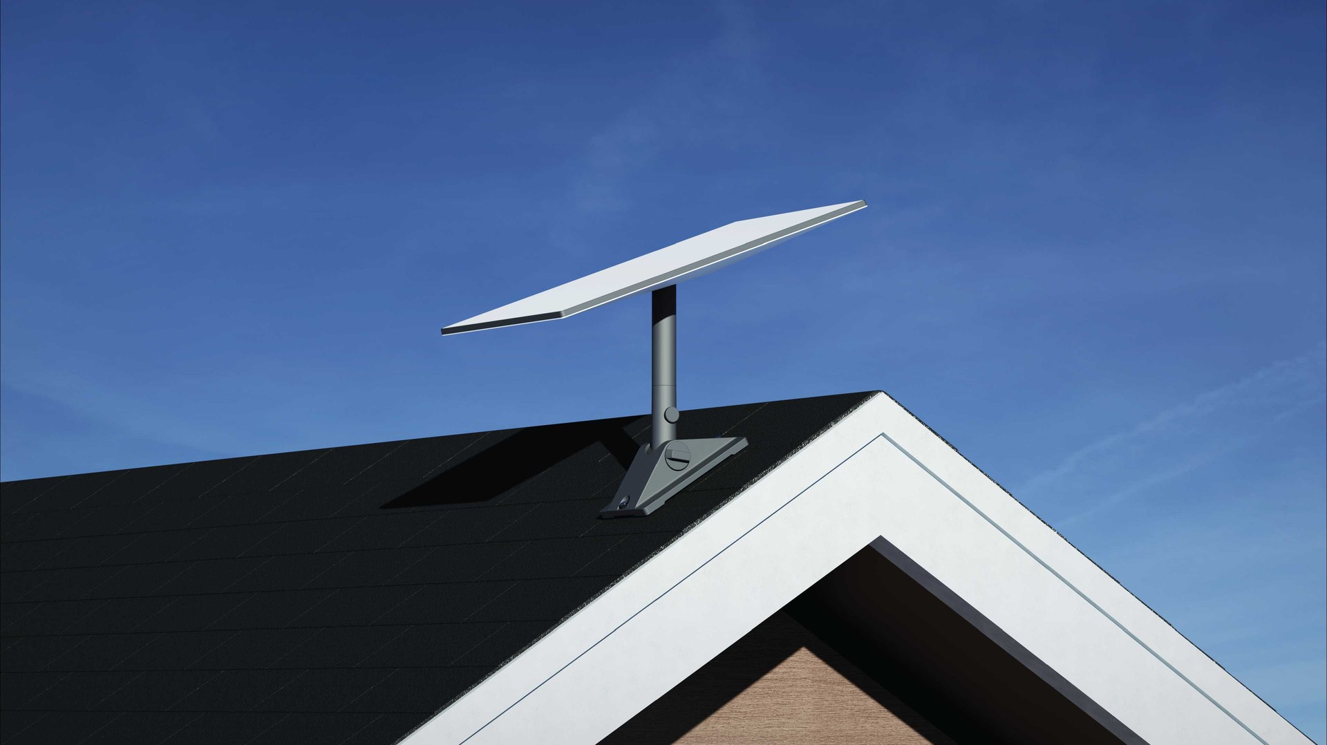 Starlink Standard dish installed on a residential roof